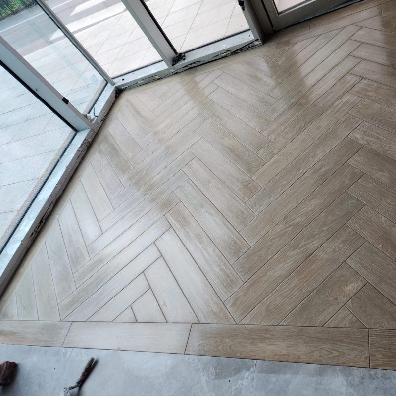 Parquet flooring with seamless ceramic tile integration – RC Tiling Dublin